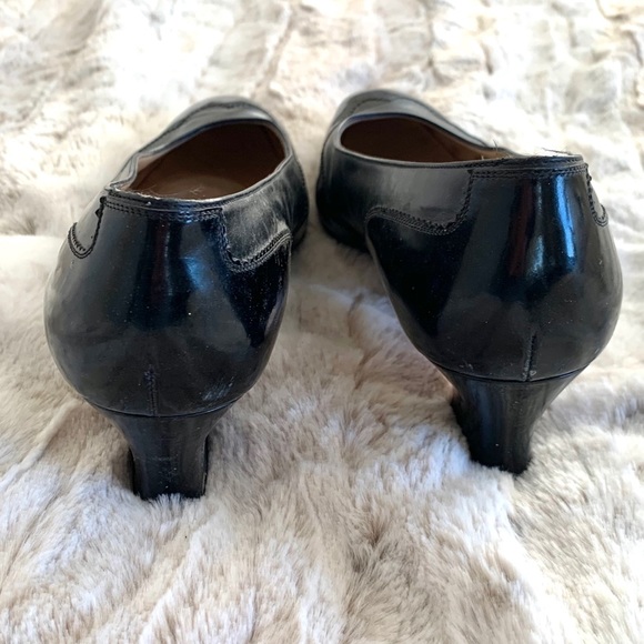 Salvatore Ferragamo Black Point Toe Kitten Heels - Picture 6 of 15